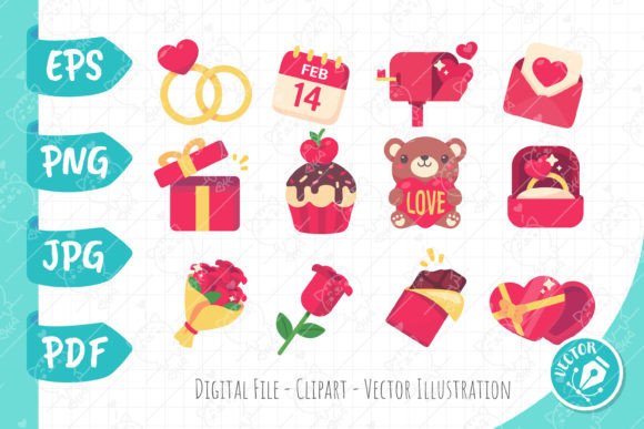 Download Valentine's Day Card Decorative Elements - Decorative elements Collection