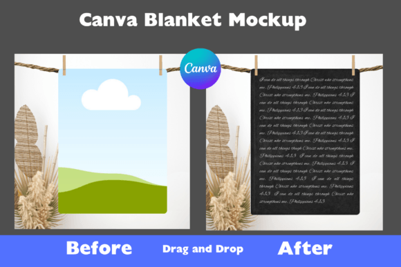 Download Canva Blanket Product Mockup Frame Easy - Blank Collection