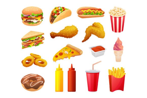 Download Fast Food Illustration Set - Illustration Collection