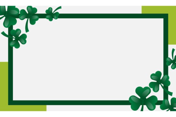 Download Saint Patrick Day Blank Frame Clovers - Blank Collection