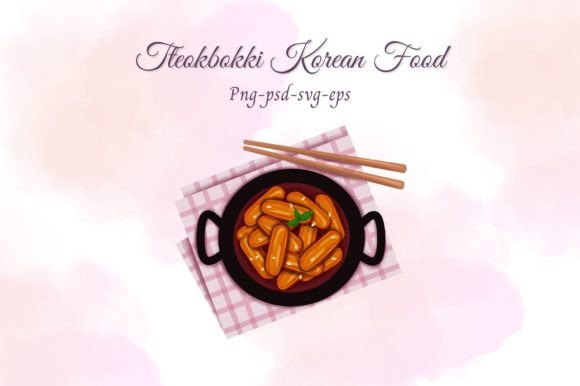 Download Tteokbokki Korean Food Illustration Set - Illustration Collection