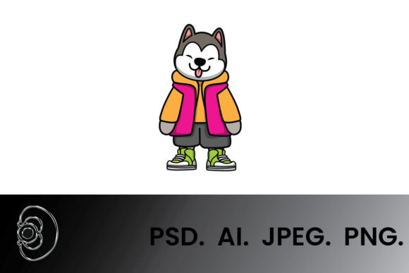 Download Wolfy Full Body Cartoon Illustration - Illustration Collection