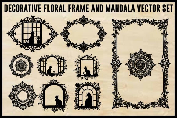 Download Vintage Floral Laser Cut Ornamental Fram - Premium Resources